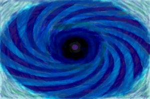 WHIRLPOOL PAINTING CAPTURES THE SILENT POWER OF THE OCEAN !!