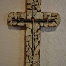 Large Rusty Stone Sandstone Tile Inlay Cross