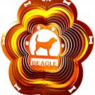 12 Inch Copper Beagle Starlight Dog Wind Spinner - Made In The USA
