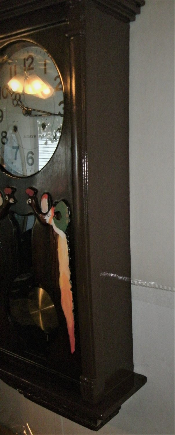 Vintage Zenon Tiger & Chinese Phoenix 31 Days Wall Clock