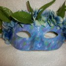 Face mask mardi gras masquerade Costume, Blue Green purple garden
