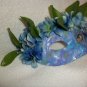 Face mask mardi gras masquerade Costume, Blue Green purple garden