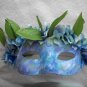Face mask mardi gras masquerade Costume, Blue Green purple garden