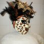 Leopard Feather face mask mardi gras masquerade Costume