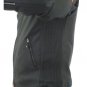 Mens Motorcycle Biker Racer Leather Jacket Silver Line All sizes frot zip XS S M L