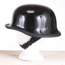 MOTORCYCLE BIKER GERMAN BLACK SHINY NOVELTY HELMET S~XL
