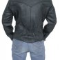 Ladies Motorcycle Biker Leather Jacket Zip out with Braids