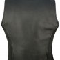 Ladies Womens Girls Motorcycle Biker Leather V-Neck Fit Vest Jacket Honda Harley Kawasaki Yamaha
