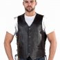 Mens Motorcycle Biker Racer Leather Laces Vest Jacket most sizes available