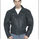 Mens Cowhide Piston Pete Leather Biker Jacket size M to 3X