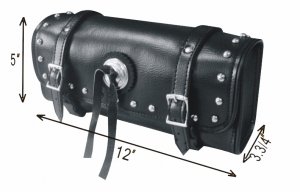MOTORCYCLE BIKER TOOLBAG GEAR FORK SISSY BAR TOOL BAG