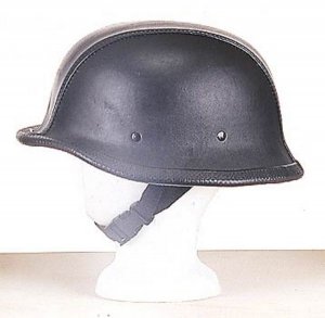 MOTORCYCLE BIKER GERMAN BLACK NOVELTY HELMET S to XXL l602