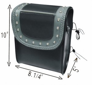 MOTORCYCLE STUDS SISSY BAR TOOL BAG SUZUKI HONDA HARLEY