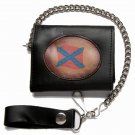 Motorcycle Biker Trifold Chain Leather Wallet Rebel 2