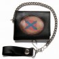 Motorcycle Biker Trifold Chain Leather Wallet Rebel 2