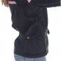 Ladies Motorcycle Biker Leather Jacket Pink Stripes WOW