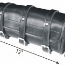3 STRAPS MOTORCYCLE BIKER Harley TOOLBAG GEAR FORK 12"