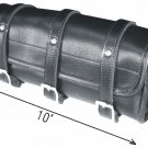 3 STRAPS MOTORCYCLE BIKER Harley TOOLBAG GEAR FORK 10"
