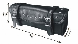 NEW MOTORCYCLE BIKER STUDS TOOLBAG GEAR FORK TOOL BAG