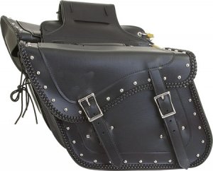 NEW Motorcycle Harley Cruiser Braided Studs Saddle Bags