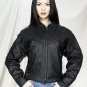 Ladies Motorcycle Jacket w/ Braid Z/O Lining Heavy Duty Soft Leather