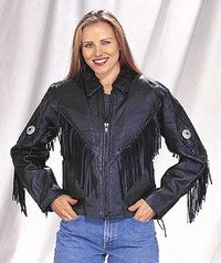 Ladies Naked Cowhide Jacket w/ Diamond, Z/O Lining, Sidelaces & Gather Back