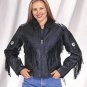 Ladies Naked Cowhide Jacket w/ Diamond, Z/O Lining, Sidelaces & Gather Back