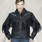 Ladies Jacket w/ Arrows, Fringes, Z/O Lining & Sidelaces