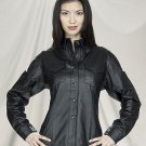 Ladies Leather Shirt w/ Snaps Lining
