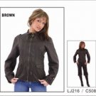 Brown Butter Soft Ladies Jacket w/ Studs on Front & Back
