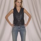 Ladies Vest Lamb Skin w/ Lacing on Front as Shown