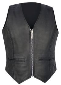 Ladies Vest w/ Braid, Front & Back