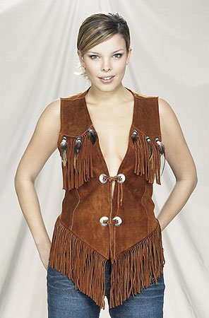 Ladies Western Vest w/ Fringe & Beads
