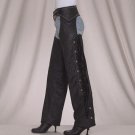 Ladies Chap w/ Stud, Beaded Fringe & Fashion Snap