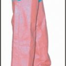 Pink Leather Chaps w/ Gather Fitting Adjustmnet in Thighs w/ Mesh Lining