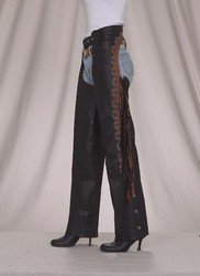 Chaps w/ Stud & Fringe w/  Mesh Lining
