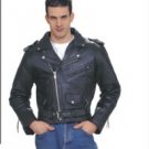 Mens MC Jkt Z/O Lining w/ Side Laces, Cowhid Leather