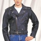 Mens Naked Cowhide MC Jkt, Airvent 1-Pc Back Z/O Lining, Sidelaces & Long Back