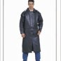 Mens Black Duster Zipout Lining, Leg Straps & Removable Leather Cape