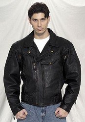 Mens Braided Pistol Pete Jacket w/ Airvents Front & Back, Vertical Velcro Openings Front, Z/O Lining