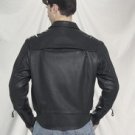Mens Naked Cowhide Racer Jacket w/ Airvents & Z/O Lining