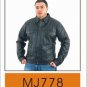 Mens Leather Shirt w/ Buttons