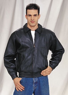 Mens Bomber Jacket w/ 2 Front Pocket, 2 Inside Pockets & Z/O Lining