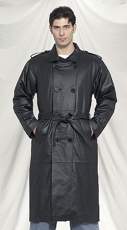 Mens Long Coat w/ Belt & Z/O Lining