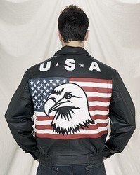 USA Flag Jacket w/ Eagle & Z/O Lining