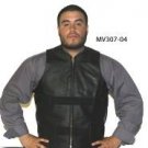 Mens Leather Bullet REPLICA Vest, Velcro Straps