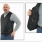 Mens Plain Vest Black, Side Laces, 2 Front, 2 Inside Pockets, Naked Cowhide Leather