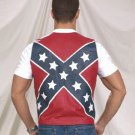Mens Rebel Flag Vest w/ Snap