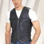 Mens Vest w/ Braid, S/L, 2 Front, 2 Inside Pockets, Naked Cowhide
