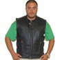 Mens Leather Vest w/ Velcro Straps
